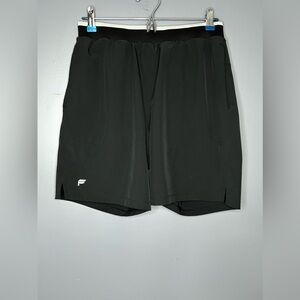 Fabletics Fundamentals Shorts Mens M Black 7" Running Lined Athletic Pockets